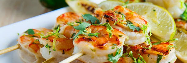 Lime Grilled Shrimp Skewers